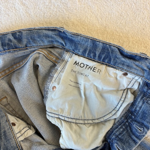 Mother The Tomcat Women's Jeans Size 27 The Confession Wash Distressed Blue - Picture 6 of 16